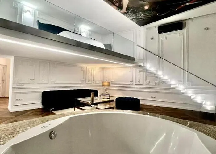 Jacuzzi Loft Lägenhet Budapest